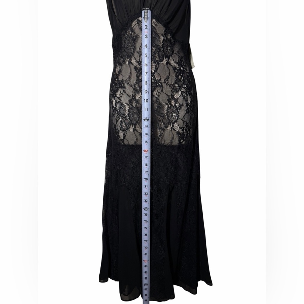 By Anthropologie Black Sheer Lace Midi Women’s Dress Size Medium New With Tags - Picture 12 of 15